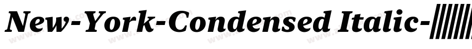 New-York-Condensed Italic字体转换